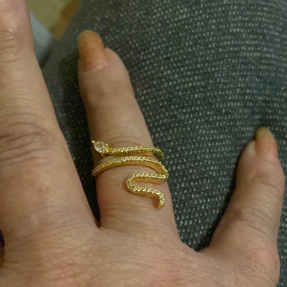 Adornia Swarovski Snake Ring NWT